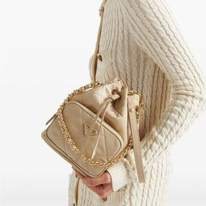 NEW Prada Re-Edition 1995 Chaîne Re-Nylon Shoulder Bag Desert Beige Quilted RARE